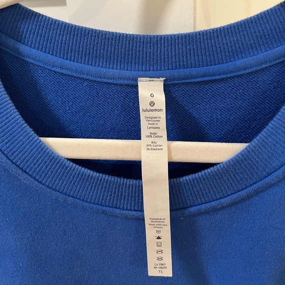 Lululemon “Perfectly Oversized Crew” Wild Bluebell Size 6 - Picture 4 of 13